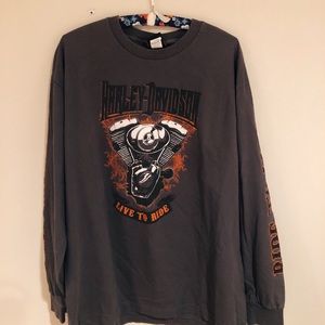 Classic vintage Harley Davidson long sleeve tee